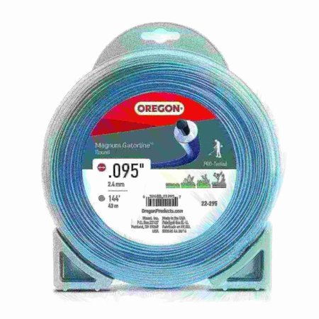 OREGON Magnum Gatorline Round Trimmer Line, .095" by 144', 1/2Lb Donut 22-295